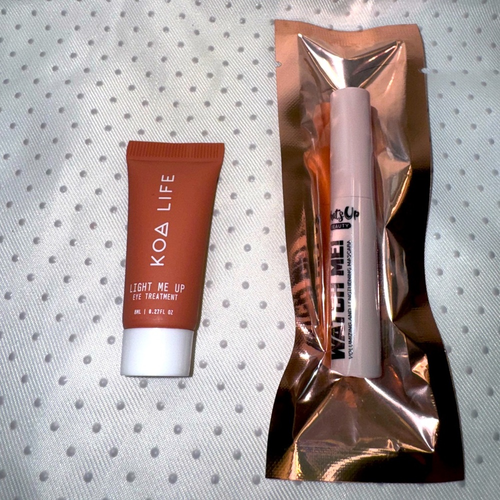Bundle KOA LIFE Light Me Up Eye Treatment/Whats Up Beauty Mini Watch Me! Mascara